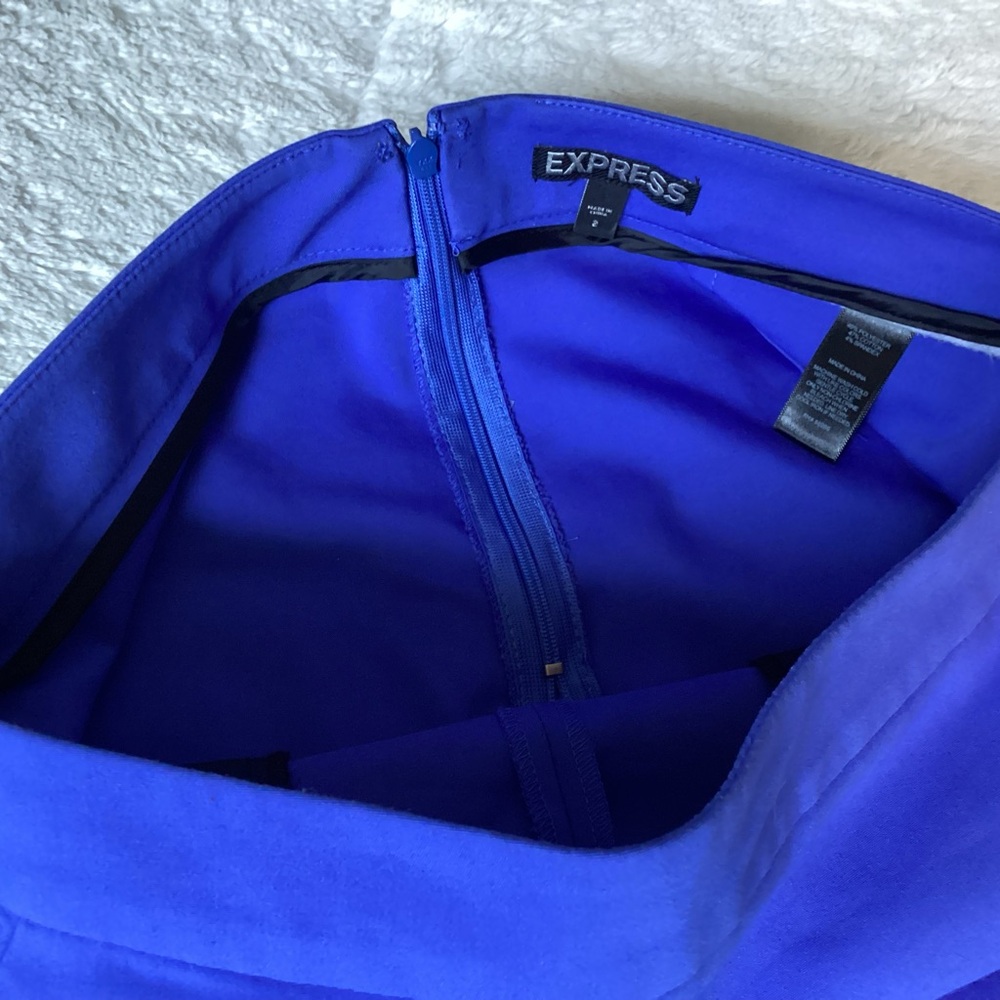 Express Womens Stretch Polyester Solid Royal Blue… - image 3